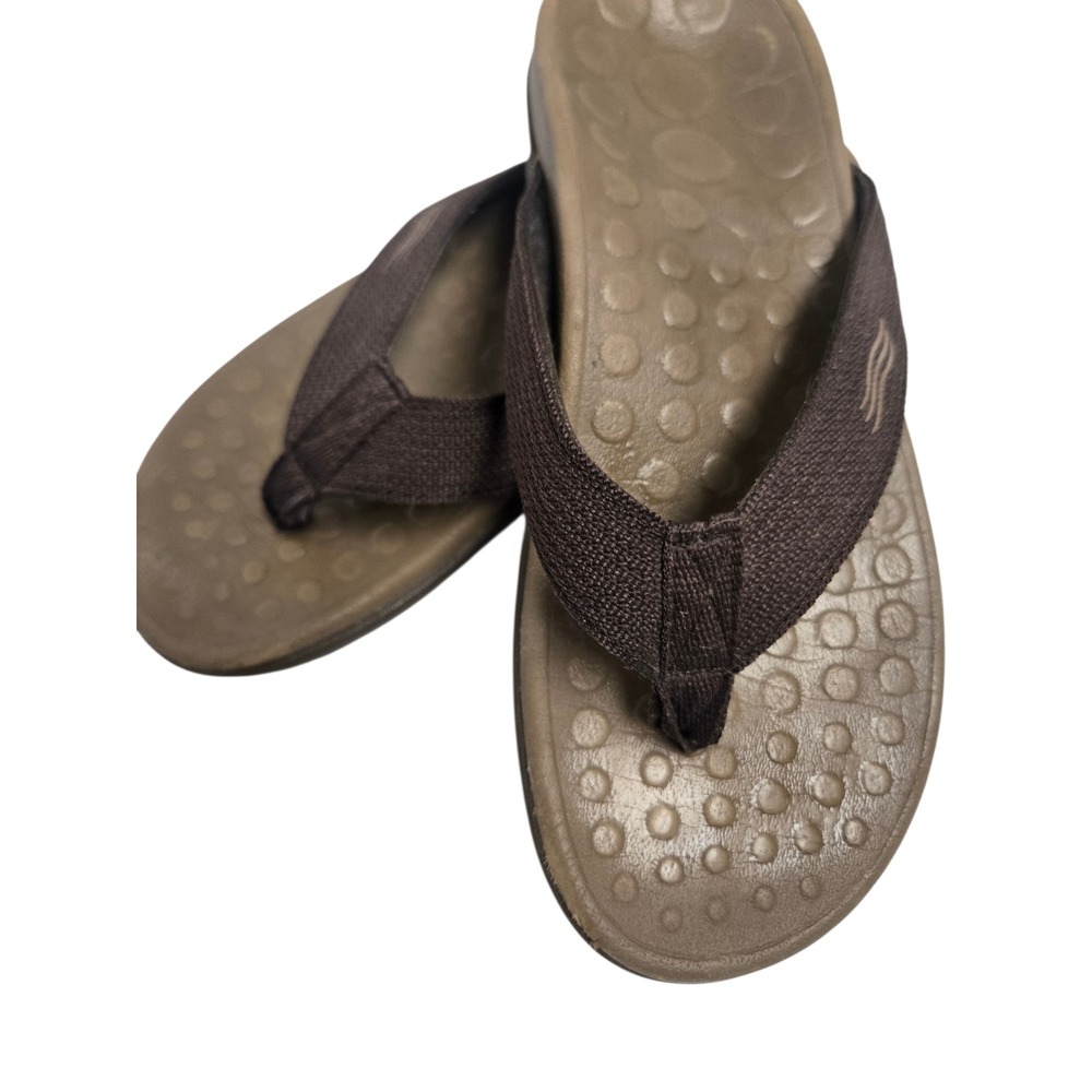 Vionic Brown‎ Orthotic Thong Sandals Arch Support Flip Flops Mens 6 Womens 8